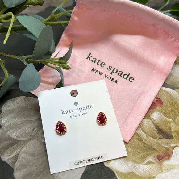 Kate Spade Light Up The Room Holiday Stud Earrings (Pink) NWT - Picture 8 of 15